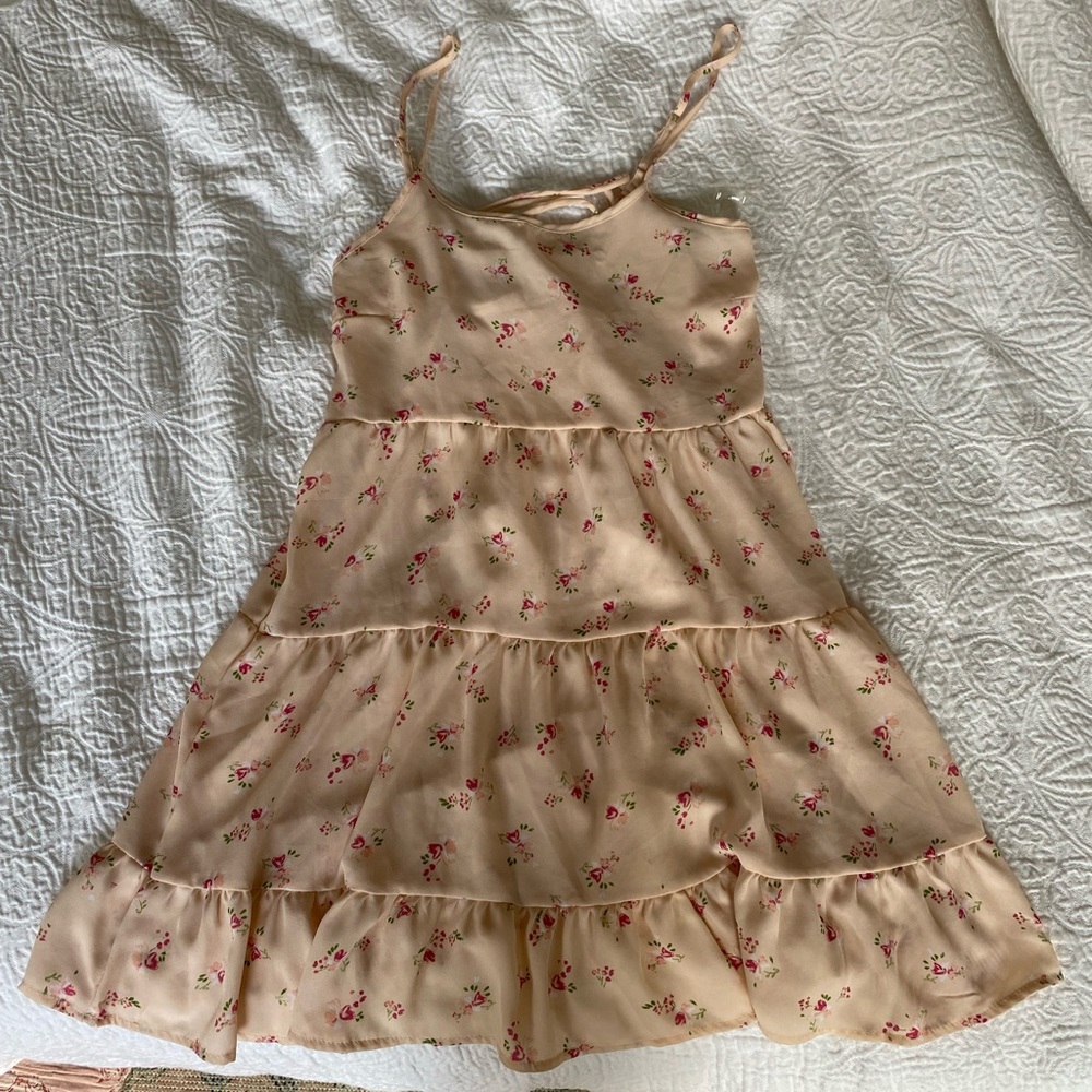 Pink floral dress